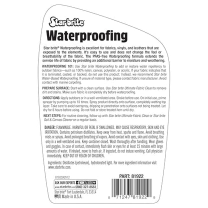 STAR BRITE Waterproofing Spray, Waterproofer + Stain Repellent + UV Protection for Boat Covers, Car Covers, Bimini Tops, Tents, Jackets, Backpacks, Boots, Awnings, Patio Covers & More - color: 22 Oz