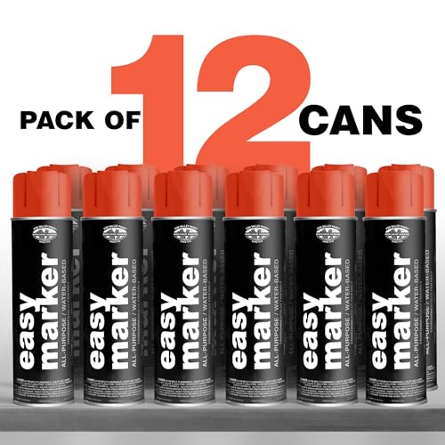 Fox Valley Easy Marker Inverted Paint 16oz Pack of 12, Orange Fluorescent