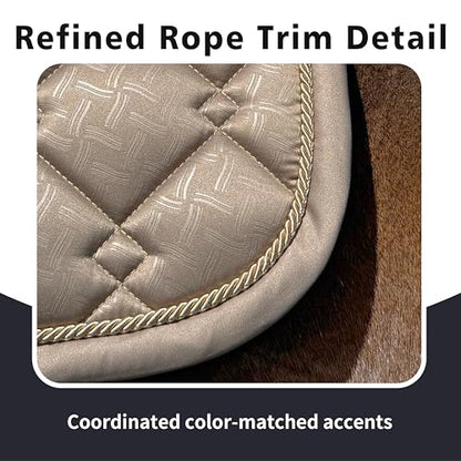 EQUINEWAVE Embossed All Purpose Saddle Pad | Cooling Performance Lining, Contoured Fit, Textured Design, English Riding - color: MOON ROCK