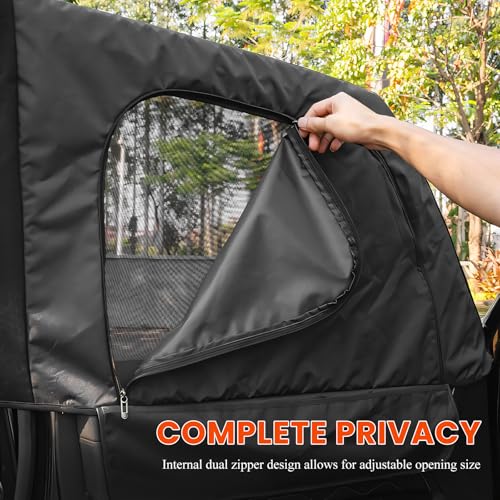 Car Window Shades, Breathable Mesh Front Side Window Screen Privacy Shade with Zipper, Stretchable Net Curtain Sun & Heat Protection Cover for Most Car Side Windows - color: Front Window