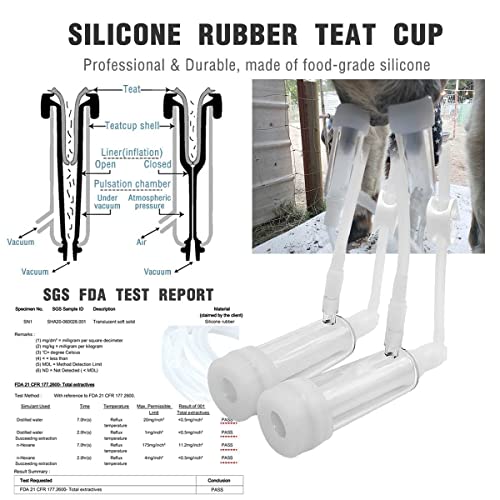 6L Goat Milking Machine, Plug-in Pulsation Pump Milker (Classic) - color: for Goat, size: 6L