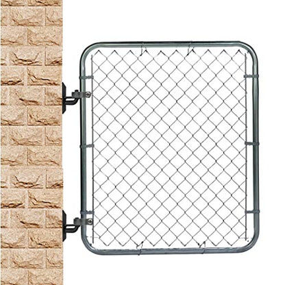 2 Pack Wall Mount Gate Hinges, Heavy Duty Chain Link Fence Gate Hinges with 5/8 Hinge Pin for Fences & Farm Gates (Screws Not Included), Black - color: Black