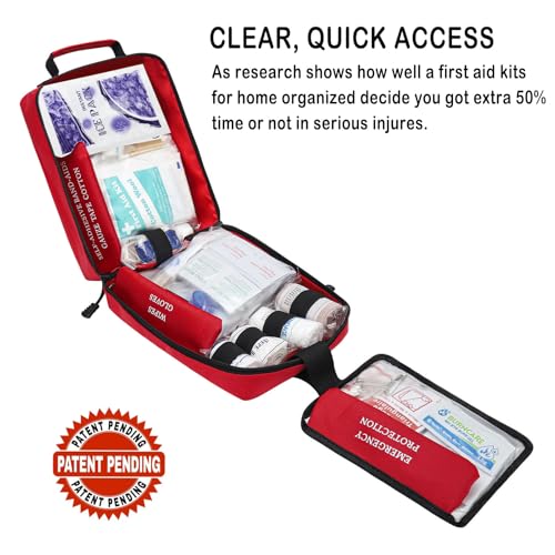 VRIEXSD 400 Piece Large First Aid Kit for Home, Car, Travel, Camping,Sports