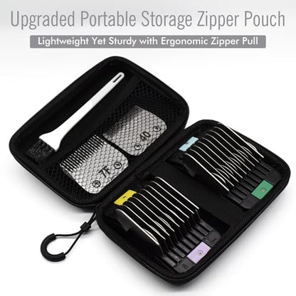 4 Pieces Professional A5 Style Animal Clipper Metal Snap-on Attachment Guard Guide Combs Set, 5/8", 3/4", 7/8", 1" Compatible with Wahl KM Series Oster A5 Andis Detachable Blade Pet Groomers