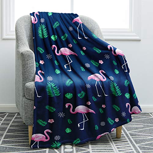 Jekeno Flamingo Gifts Blanket Tropical Throw Blanket | 50x60 Inch Flannel Flamingo Tropical Blanket Gifts for Women Girls Bird Lovers Birthday Christmas - color: Flamingo4, size: 50"x60"