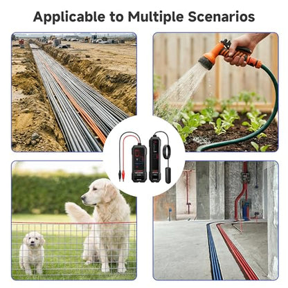 NOYAFA Underground Wire Locator - Cable & Wire Tracer for Buried, Wall & Hidden Wires, Pet Fence, Electrical & Irrigation, LED Flashlight, Rechargeable Battery, NF-818L