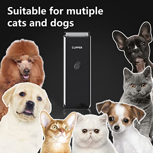 Home Professional Dog Grooming Kit Clipper Low Noise USB Rechargeable for Dog Cat - color: Ap005-black