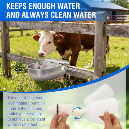 Automatic Livestock Water Bowl Float Valve Self-Filling Dog Goat Chicken