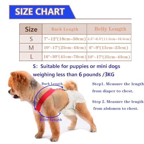 4 Pcs Dog Diaper Suspenders | Cat Suspenders | Female Male Dog Skirt Dress & Diaper Keeper | for Small Medium and Large Dogs (Black, Red, Pink, Blue, M) - size: Medium