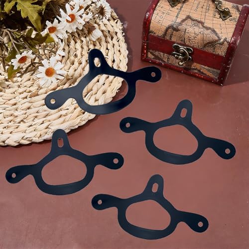 4Pcs Rubber Spur Straps Black Tie Down Western Equestrian Secure Adjustable Spur Keeper Heel Belt Strap Holder for Training Horses Riding Boots Men Women Cowboy Accessories
