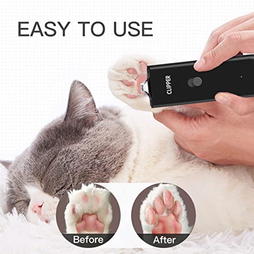 Dog Cat Home Hair Waterproof Clipper Portable Pet Shaver - color: Black+narrow Blade