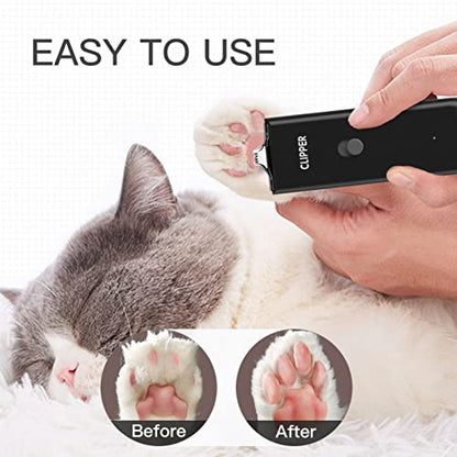 Dog Cat Home Hair Waterproof Clipper Portable Pet Shaver - color: Black+narrow Blade