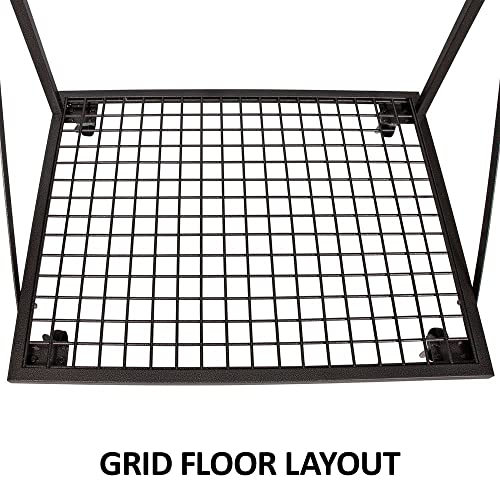 EASY-UP Pro Series Rolling Blanket Hanging Rack | Portable Rolling Design | Holds 12 Blankets | Locking Caster Wheels | Grid Floor Layout | 7-Year Warranty