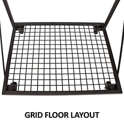 EASY-UP Pro Series Rolling Blanket Hanging Rack | Portable Rolling Design | Holds 12 Blankets | Locking Caster Wheels | Grid Floor Layout | 7-Year Warranty