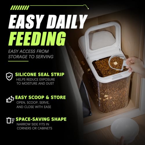 LivLab Mker Dog Food Storage Container 10 Lbs - color: 6KG-White-2