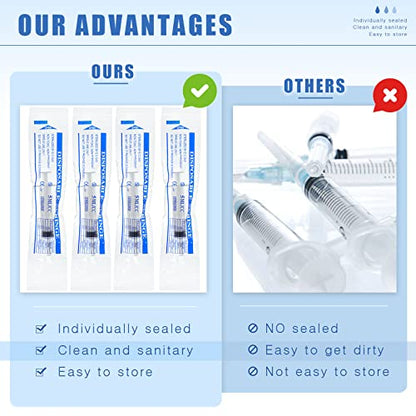 Zhengmy 100 Pack Bulk Plastic Syringe with Slip Tip, 5 ml
