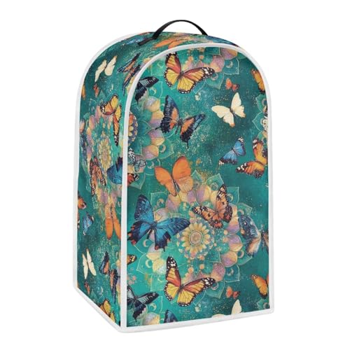 Blender Dust Cover Universal Small Appliance Covers Comfortable Stylish Stand Mixer Organizer for Kitchen Fashion Blender Cover Green Butterfly - color: Green Butterfly