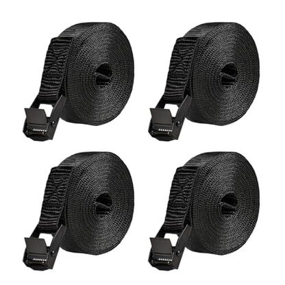 4 PCS Tie Down Straps, 8.2'×1" Heavy Duty Secure Straps with Adjustable Cam Buckles, Easy Pull Release Lashing Strap for Motorcycle Truck Trailer Canoe Cargo Luggage - color: 8.2'×1"