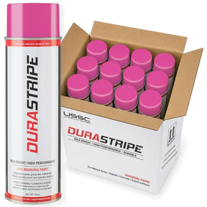 Athletic Field Marking Paint - (CASE) 12/18 Ounce Cans. The Most durable line marking paint available! Several colors to choose from. (Fluorescent Pink) - color: Fluorescent Pink