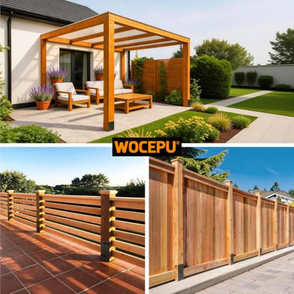 2 Pack Heavy Duty Stainless Steels U-Shape 4"x4"(Actual 3.5"x3.5") Wet Concrete Fence Post Holder, Psot Base, for Fence, Deck Railing, Pergola Wood Post Bracket Anchor (Dark Grey) - size: 4"x4"(Actual 3.5"x3.5")