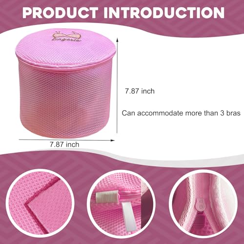 Large Bra Laundry Bags for Washing Machine, Fits All Cups Anti Deformation Bra Washing Bag, Lingerie Bags for Washing Delicates (2 Pack Pink) - color: 2 Pack Pink