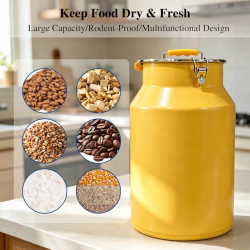 25 Lbs Stainless Steel Dog Food Storage Container with Scoop, 11.81“x19.69”