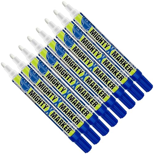 PM-15, Eco-Friendly Paint Marker, Alcohol-Based & Xylene-Free, Waterproof & Permanent, 10ml, 2.3mm Tip, 8 Bonus Tips, Made in USA, Blue 8 Pack - color: Blue