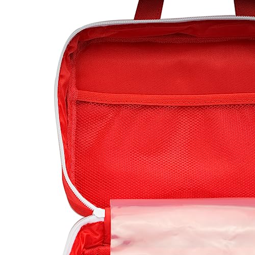 TOPASION Compact Empty First Aid Kit Bag Emergency Trauma Medical Pouch Travel Medicine Organizer Bag for Home, Camping, Traveling, Car (Red) - color: Red
