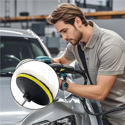 Swagwert 5Pcs 5" Wool Polishing Buffing Pads Hook and Loop Pad Fit Orbital Polisher Buffer - size: 5 pcs