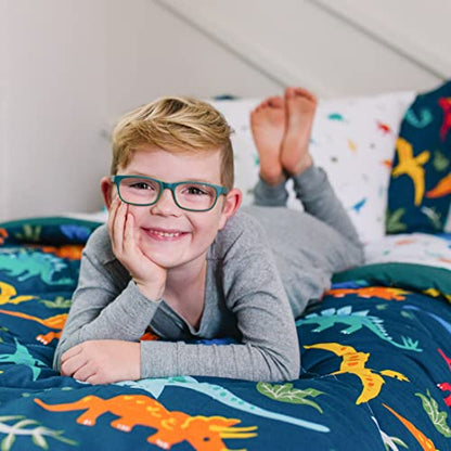 Wildkin Twin Sheet Set – Soft Microfiber, Fitted & Top Sheet, Pillowcase - Jurassic Dinosaurs - color: Jurrasic Dinosaurs