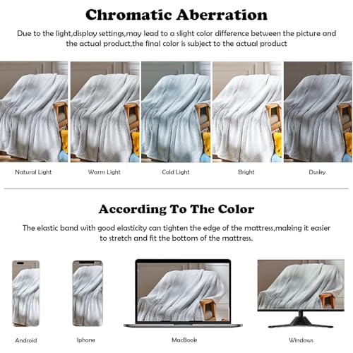 NEWCOSPLAY Fleece Leaves Pattern Twin Blanket, Frosty Dark Grey, 60"x80" - color: Frosty Dark Grey, size: Twin(60"x80")