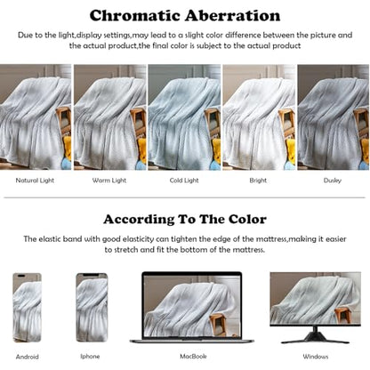 NEWCOSPLAY Fleece Leaves Pattern Twin Blanket, Frosty Dark Grey, 60"x80" - color: Frosty Dark Grey, size: Twin(60"x80")