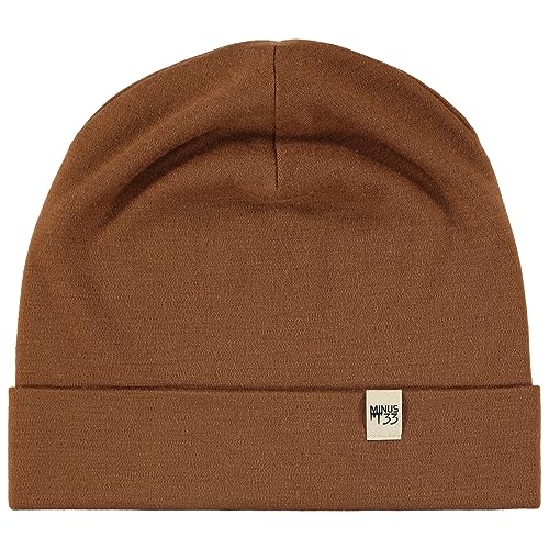 100% Merino Wool Cuff Beanie - Mens & Womens Warm Winter Hat - Watch Cap - Toque - Novelty Beanie - One Size Fits Most - color: Golden Brown