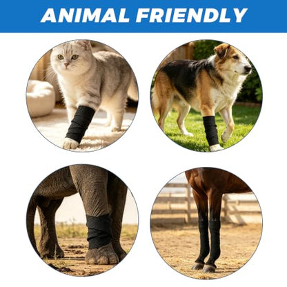 60 Pack Self Adhesive Bandage Wrap 2 Inch X 5 Yard – Black