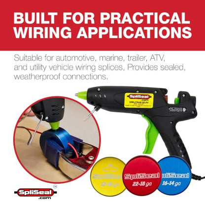 Professional Wiring Splice Sealing Kit, Waterproof Wire Connector System with 80W Glue Gun, Sealant Sticks, Crimper and Stripper for Automotive, Marine, Trailer, ATV/UTV Wire Repair - style: Professional Kit