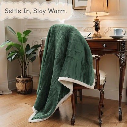 Soypipo Electric Heated Blanket 72"x84", 9 Heat Settings 10-Hour Auto-Off - color: 08-dark Green, size: Full 72"x84"