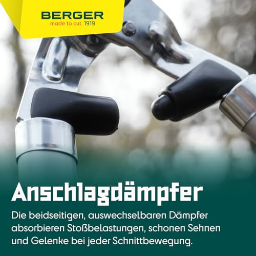 Berger hedge shear comfort 4595 with serrated blades and damper, length 57 cm - size: Heckenschere mit Wellenschliff 580mm