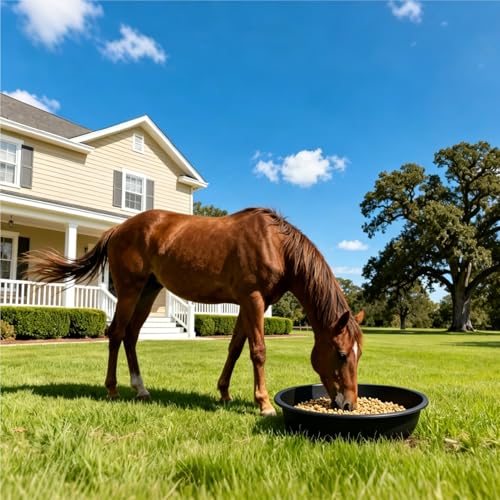 3 Pack Rubber Feed Pan,Heavy Duty Horse Water Bowl for Livestock