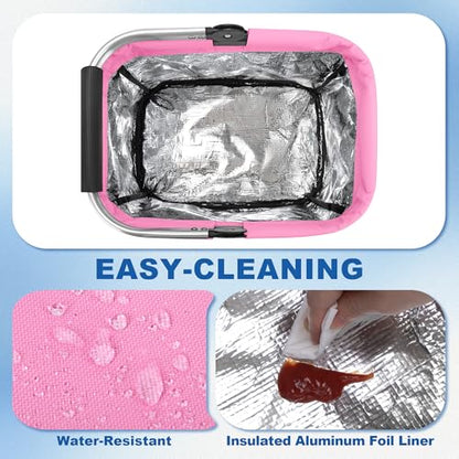 PGmoon Cleaning Caddy Organizer with Handle,Pink - color: Pink