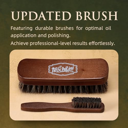 Shoe Polish Kit 13PC Shoe Shine Leather Boot Shoe Care Set Mink Oil Brushes and More for Gentle Care Cleaning - color: 9psc