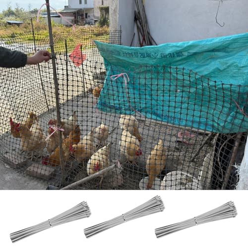 StainlessSteel Cable Tie Gun Set with 200PCS Ties - Special Tool For Fastening And Cutting Metal Cable Ties- Ideal for Chain Link Fence, Dog Fence,Outdoor Fencing, Exhaust Pipe.