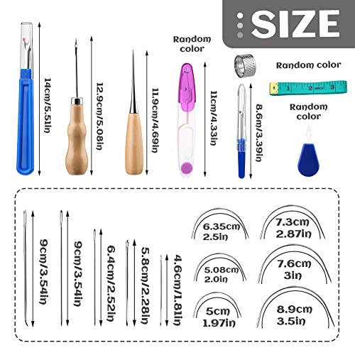 BUTUZE Upholstery Repair Kit, Leather Sewing Kit, Sewing Waxed Thread - size: 37 Pcs