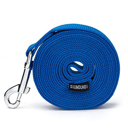 Strong Durable Nylon Dog Training Leash, 1 Inch Wide Traction Rope, 6 ft 10ft 15ft Long, for Small and Medium Dog (Blue, 6 Feet) - color: Blue, size: 6 Feet