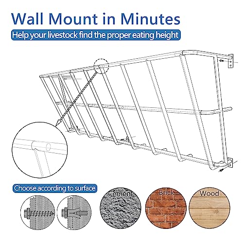 55" Long Hay Feeder Goat 30 Gallon - size: 55INCH