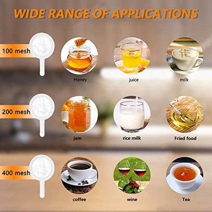 Kitchen Ultra-Fine Nylon Mesh Strainer 5.51 Inch (100 mesh) - size: 100 mesh
