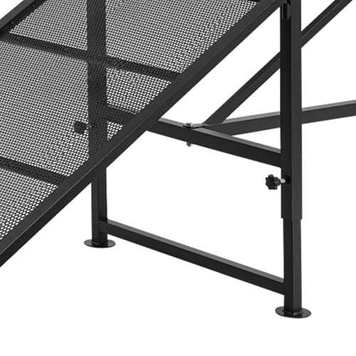 Metal Trimming Stand for Sheep Goat Milking Stand with a Ramp Livestock Stand with Adjustable Head Piece and Legs
