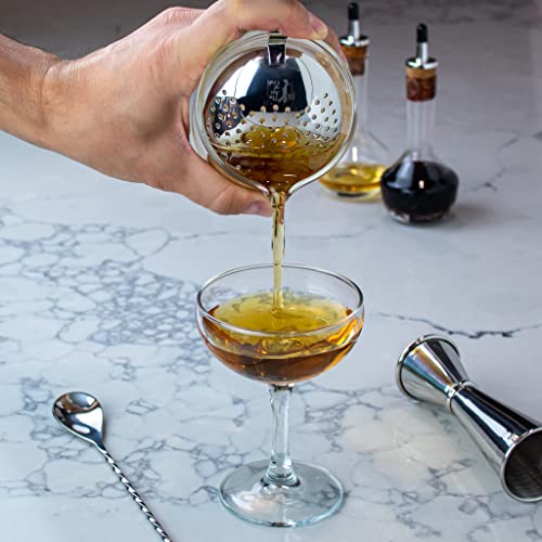 The Art of Craft Julep Strainer: Stainless Steel Cocktail Strainer for Home or Commercial Bar - size: Standard