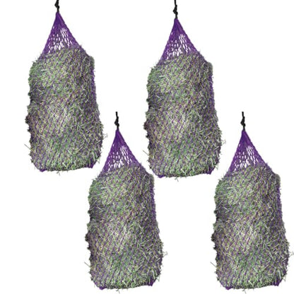 Country Pride Ultra Slow Feeder Hay Net, 1-Inch Openings to Slow Hay Consumption, Durable Woven Design, Top-Loading, Holds 5-6 Flakes, Compatible with Hay Hoops, 42-Inch, 42-Inch, 4 Pack (Black) - color: Black