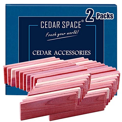 Cedar Space Cedar Blocks for Clothes Storage, 32 PCS Cedar Chips Wood Plank - size: 32 Count (Pack of 1)
