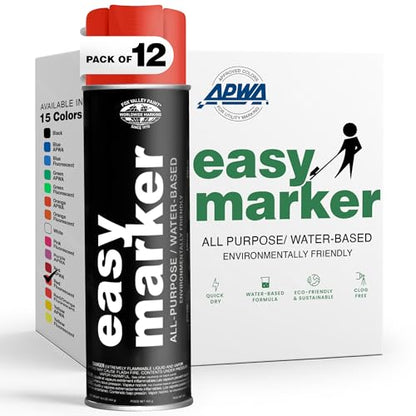 Fox Valley Easy Marker Inverted Paint 16oz Pack of 12, Red Fluorescent